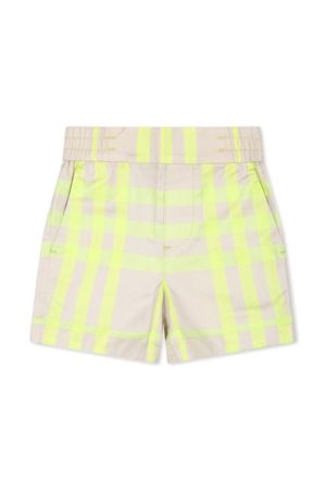 shorts in cotone beige BURBERRY KIDS | 8078771B8263